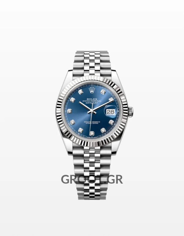 Rolex Datejust Steel Blue Diamonds Dial Jubilee 41Mm