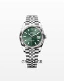 Rolex Datejust Steel Green Dial Jubilee 41Mm