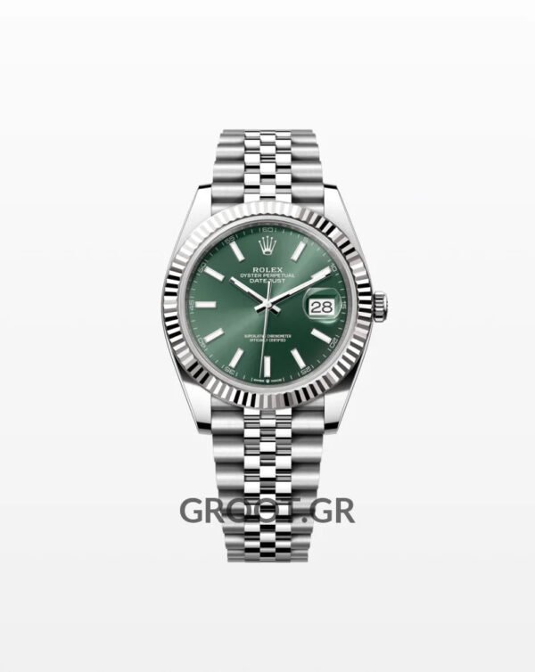 Rolex Datejust Steel Green Dial Jubilee 41Mm