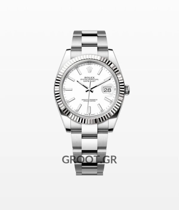 Rolex Datejust Steel White Dial Oyster 41Mm