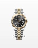 Rolex Datejust Two Tone Black Dial Jubilee 41Mm