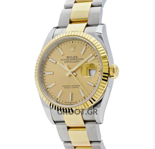 Rolex Datejust Two Tone Champagne Dial Oyster 41Mm