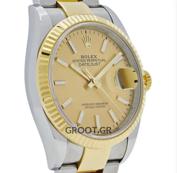 Rolex Datejust Two Tone Champagne Dial Oyster 41Mm