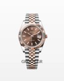 Rolex Datejust Two Tone Pink Gold Chocolate Dial Jubilee 41Mm