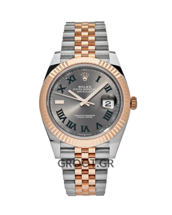 Rolex Datejust Wimbledon Two Tone Pink Gold Jubilee 41Mm