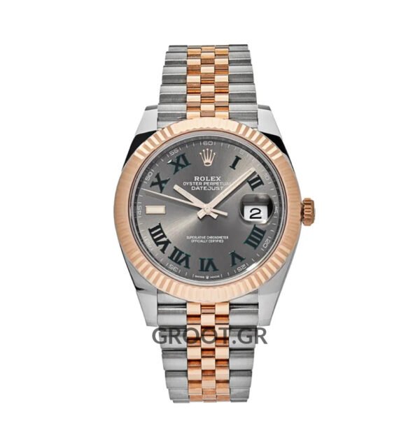 Rolex Datejust Wimbledon Two Tone Pink Gold Jubilee 41Mm