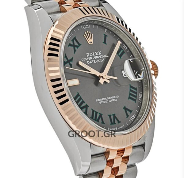 Rolex Datejust Wimbledon Two Tone Pink Gold Jubilee 41Mm