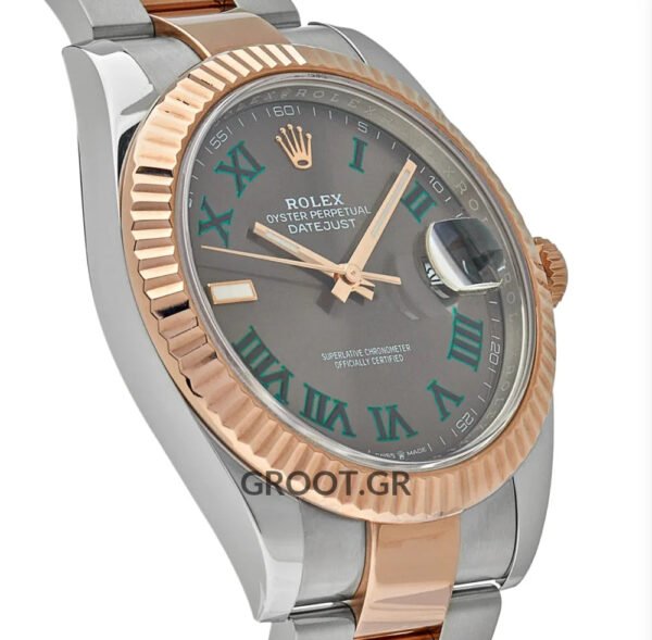 Rolex Datejust Wimbledon Two Tone Pink Gold Oyster 41Mm