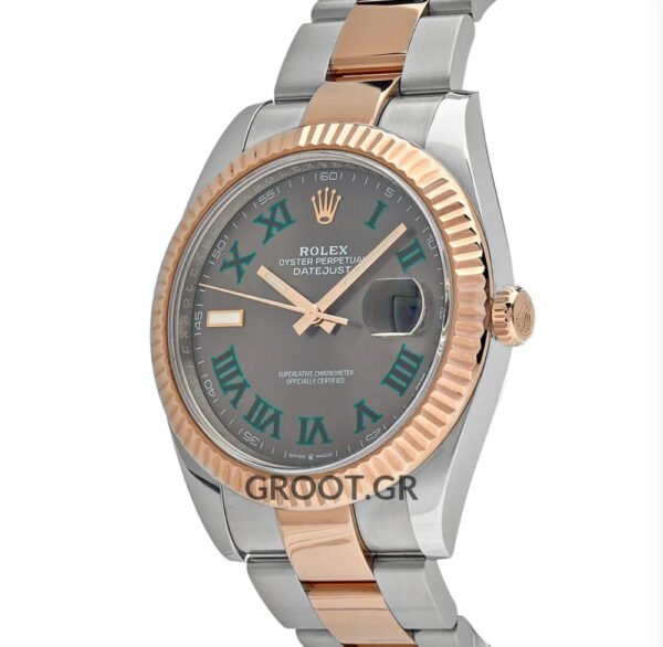 Rolex Datejust Wimbledon Two Tone Pink Gold Oyster 41Mm