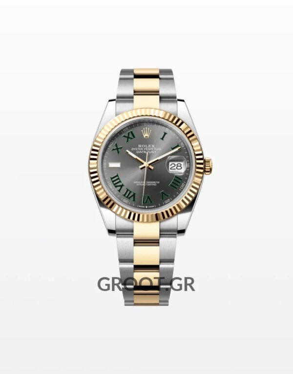 Rolex Datejust Wimbledon Two Tone Yellow Gold Oyster 41Mm