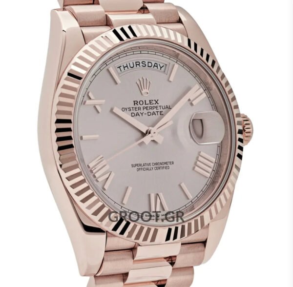 Rolex Day-Date Everose Gold Sundust Dial Roman 40Mm