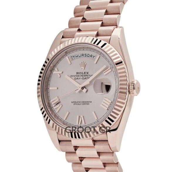 Rolex Day-Date Everose Gold Sundust Dial Roman 40Mm