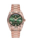 Rolex Day-Date Olive Green Roman Dial Everose Gold President 40Mm