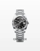 Rolex Day-Date Steel Black Dial President 40Mm