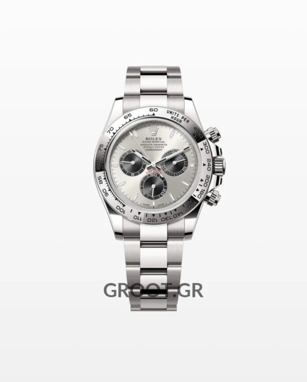 Rolex Daytona White Gold Steel & Black Dial 40Mm