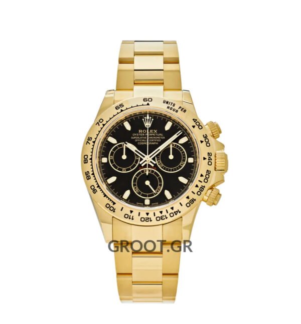 Rolex Daytona Yellow Gold Black Dial 40Mm