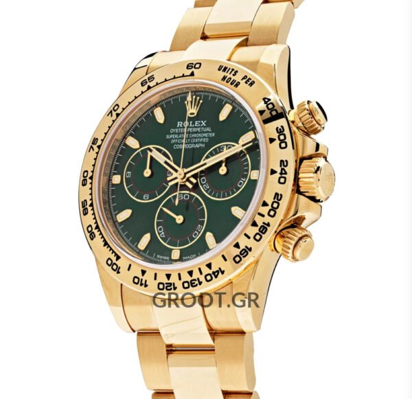 Rolex Daytona Yellow Gold Green Dial 40Mm