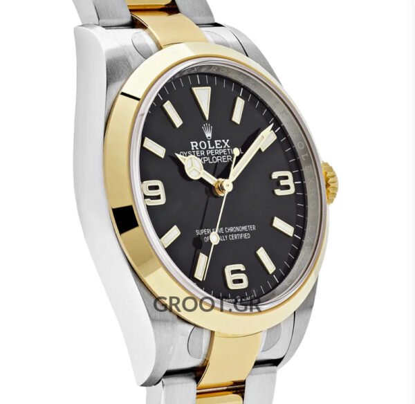 Rolex Explorer Two Tone Black Dial 36Mm