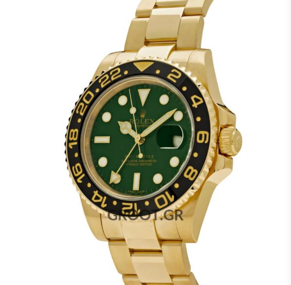 Rolex Gmt-Master Ii Yellow Gold Green Dial 40Mm