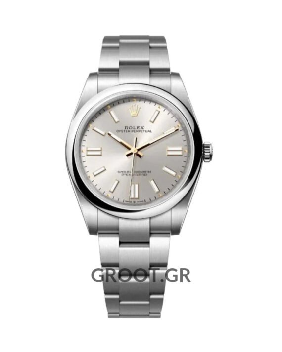 Rolex Oyster Perpetual Stainless Steel Silver Dial 41Mm