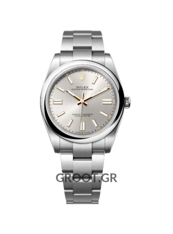 Rolex Oyster Perpetual Stainless Steel Silver Dial 41Mm