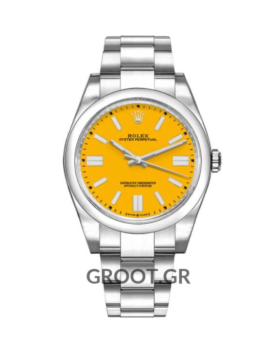 Rolex Oyster Perpetual Yellow Dial 41Mm