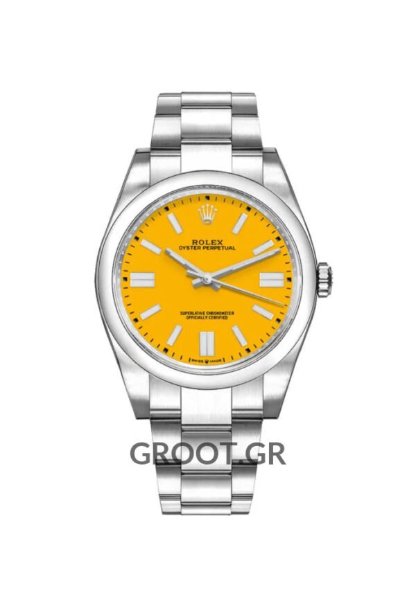 Rolex Oyster Perpetual Yellow Dial 41Mm