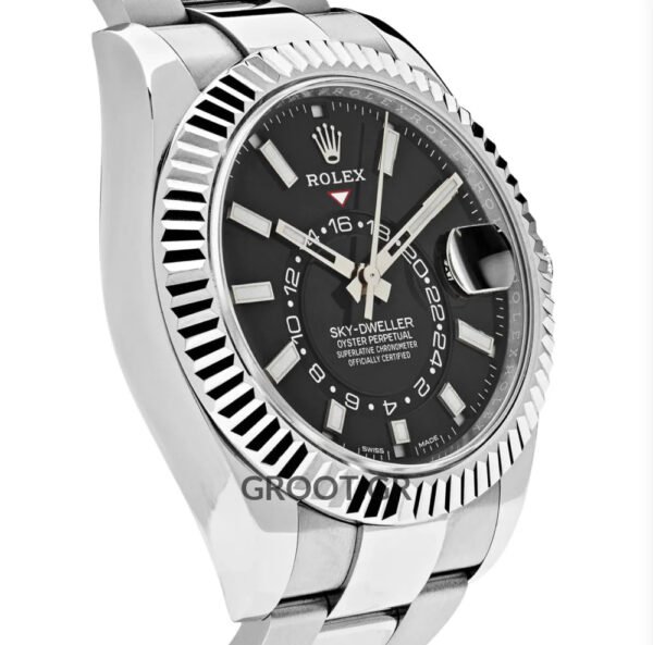 Rolex Sky-Dweller Stainless Steel Black Dial Oyster Bracelet 42Mm