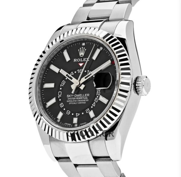 Rolex Sky-Dweller Stainless Steel Black Dial Oyster Bracelet 42Mm