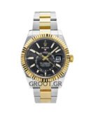 Rolex Sky-Dweller Two Tone Black Dial Oyster 42Mm