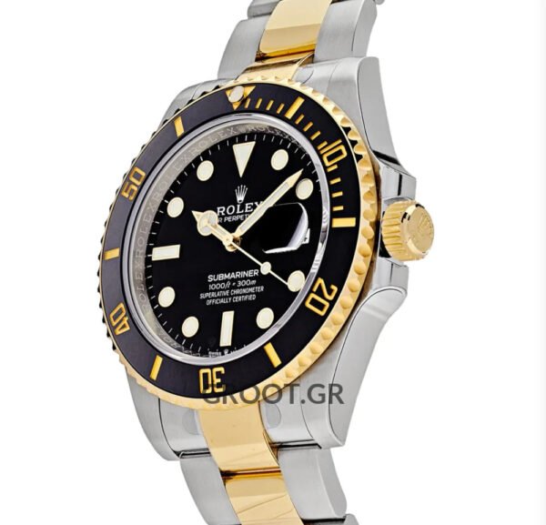 Rolex Submariner Date 2 Tone Yellow Gold Black Dial